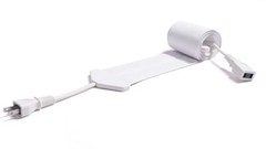 Thinnest 0.9mm power flat cord in the world 50cm white from JAPAN