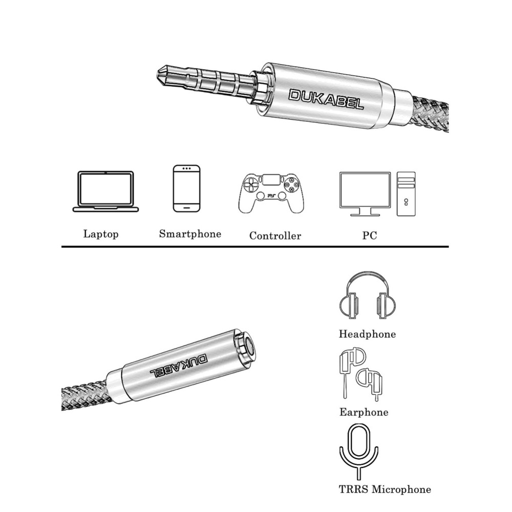 3.5mm Mic Supported Extension Cable – 16ft Male/Female
