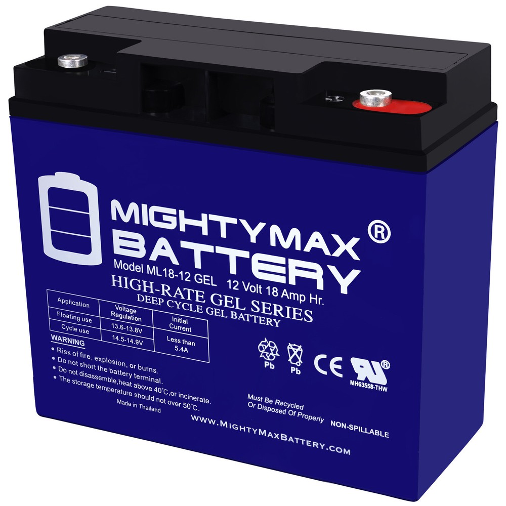 Mighty Max 12V 18AH GEL Battery for Jump n Carry JNC660 JNCAIR JNC 660