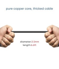 Sturdy 6.6Ft Mini USB Charger Cable for GPS – 90 Degree Design & Dual Pack