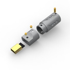 VIBORG Gold Plate Mini USB Connector 39*12MM USB MINI Male Plug Jack Tail Socket