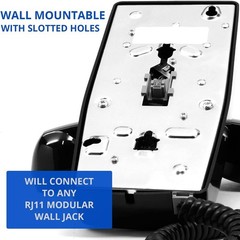 Single Line Classic 2554 Wall Phone with Loud Ringer and Handset Volume Contr…