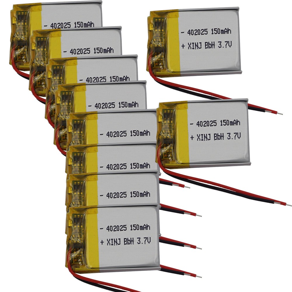 10pcs 3.7V 150mAh 0.555Wh Replacement High-temperature Li Battery 402025 Li-ion