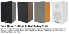 Pair Rockville RockShelf 68D 400w Dark Wood 6.5″ Home Theater Bookshelf Speakers