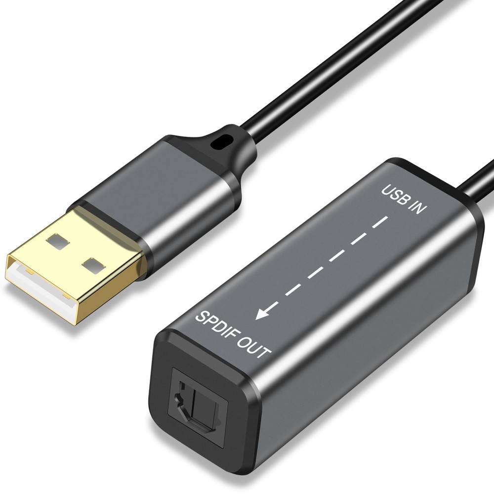 USB A to TOSLINK Optical Audio Adapter,USB Type A to SPDIF Digital Converter …