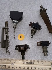 6 MISC VTG Switches Toggle, push button, pull chain, twist /push-pull on/off
