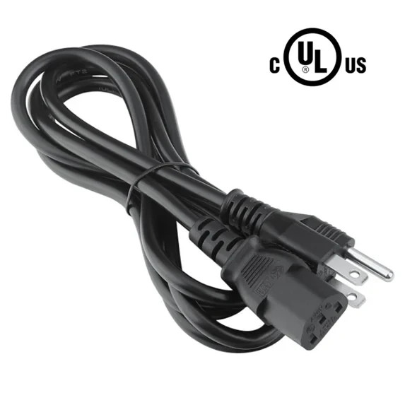 UL 6ft Power Cord Cable For Dell S3423DWC P2317H P2219H P2016t S2817Qt Monitor