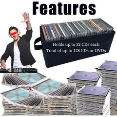 3X CD Storage Box Stackable CD Organizer Holds 105 Cases 14.37 x 5.5 x 6.3 in