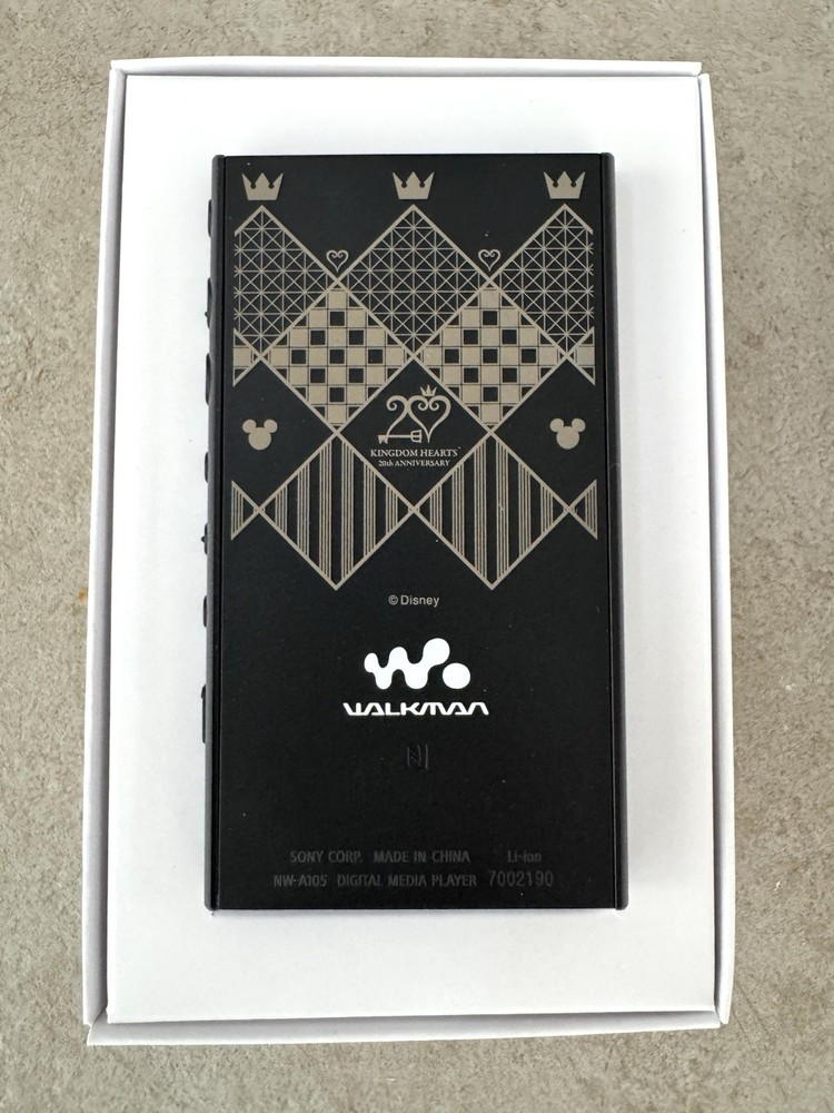 Sony Walkman Kingdom Hearts 20th anniversary limited NW-A105 16G Near Mint