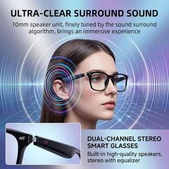 AI Smart Glasses, 164 Language Translation Glasses, Bluetooth Glasses with Speak