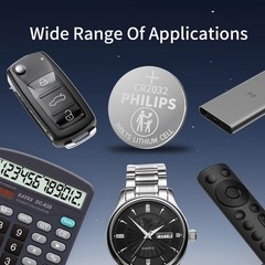 20Pcs -100Pcs PHILIPS CR2032 3V Lithium Coin Cell Button Battery CR 2032 ECR2032