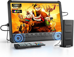 Portable 10.7″ IPS Mini TV with Antenna, HDMI, USB, Remote for Travel
