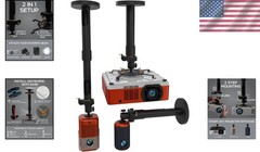 Durable 360° Swivel Projector Mount – Adjustable Wall or Ceiling Installation