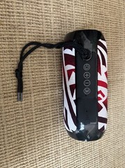 Custom Bluetooth Speaker Tribal Red White Black Polynesian Design W/Hand Strap
