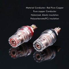 4PC Audiophile Pure Copper Binding Post Speaker Amplifier Female Banana Terminal