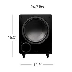 Fluance DB10 10-inch Low Frequency Front Firing Powered Subwoofer Home Theater