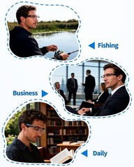Smart Glasses AI Bluetooth Call Glasses Audio Translation for Men and Women Work