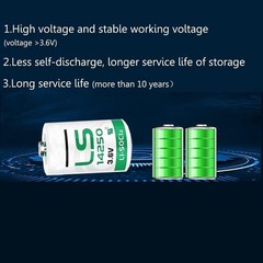 10 PACK LS14250 3.6V 1/2 AA Alternative Battery 1200mAh replace for LS 14250