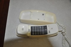 AT&T 210 Basic Trimline Corded Phone, No AC Power Required, Wall-Mountable
