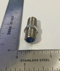 (1) 1” Coaxial Cable Connector RG6 Coax F-Type Adapter Female to Female T-24
