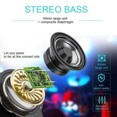 Wireless Headphones Headsets Super Bass Bluetooth Foldable Stereo Earphones Mic