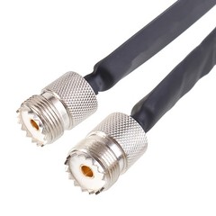 Metal+Plastic Door Pass Through Flat RF Coaxial Cable UHF Female 12Inch 50 Ohms