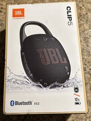 JBL Clip 5 Black Portable Bluetooth Speaker New