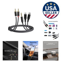 Flexible 6FT RCA Audio Cable – Ideal for Home Theater, Car Stereo & Speakers