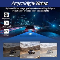 360° 4 Channel 1080P Car Dash Cam Front Rear Inside Left Right +Camera +Wifi US