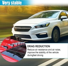 10PCS Car Diffuser Shark Fin Set, Mini Fashion Self-Adhesi Color: Carbon Fiber