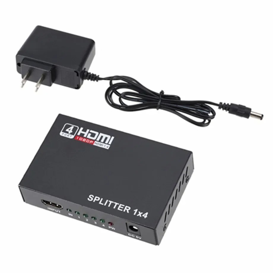 Full HD HDMI Splitter Amplifier Repeater 1080p 4K Female Switch Box 1×4 Port