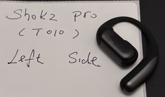 Shokz – OpenFit Pro (T010) -True Wireless Earbuds Black – Left Side