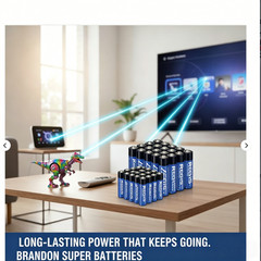 20-Pack AA High-Performance Carbon Batteries, 1.5 Volt，Durable, high capacity.
