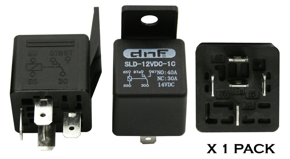 1 PACK 30/40 AMP INDUSTRIAL 12V BOSCH STYLE SPDT RELAY- FREE SAME DAY SHIPPING!