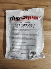 Deco Gear 6 FEET Universal 4K HDMI Cable Copper Conductors Cable 6FT HDMI 18gbps