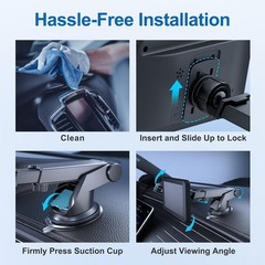 EWAY Suction Cup Mount for CarPlay Display, Backup Camera Monitor, Extended Arm