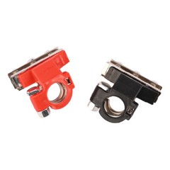 2 Car Battery Terminal Connector Top Post Positive Negative Heavy Duty Universal