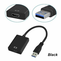 New HD 1080P USB 3.0 to HDMI Video Cable Adapter For PC Laptop HDTV LCD Black