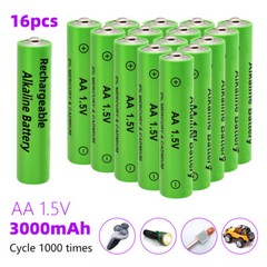 16Pcs 1.5V 3000mAh AA Rechargeable Batteries LED Light Battery Alkaline US
