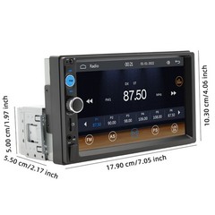 7″ Single 1Din Touch Screen Stereo Bluetooth Radio Car Apple/Android Carplay GPS