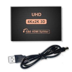 HDMI Splitter Amplifier Repeater 4K*2K 4-Ports Hub 1 in 4 out Box 3840X2160/30HZ