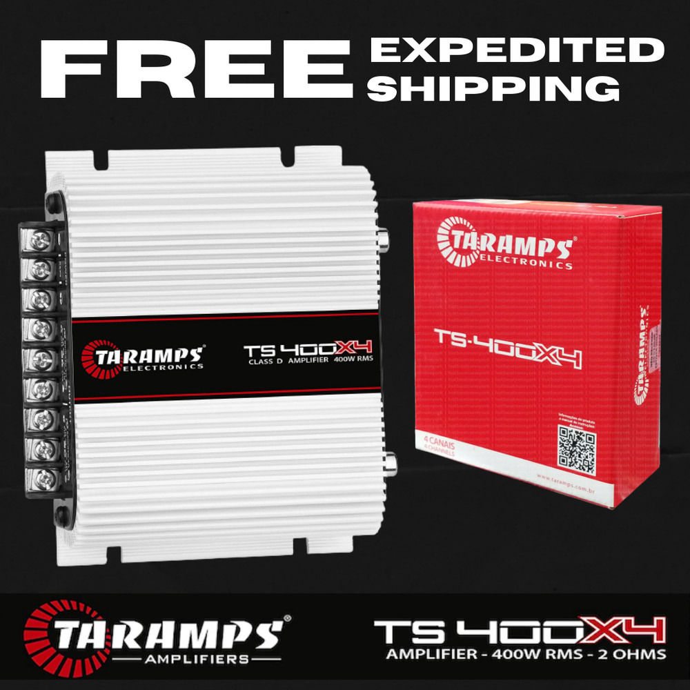 TARAMPS Amplifier 4 Channel TS 400×4 Class D Full Range Car Audio 2 Ohms 400W