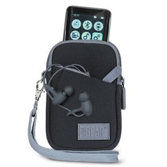 USA GEAR Neoprene MP3 Player Carrying Case – Belt Loop, Wrist Strap (Black)