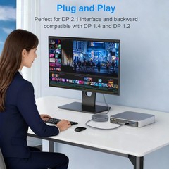 2 PCS DisplayPort 2.1 Cable 6.6 FT DP 16K@60Hz 8K@120Hz 4K@240Hz 54Gbps PC