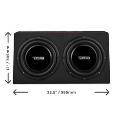 DS18 PU210A Amplified Dual 10″ Subwoofer Shallow Enclosure For Pick-Up Trucks
