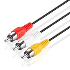 NEW 3 RCA 30′ Ft 30Ft Audio Video AV Cable FOR HDTV DVD VCR