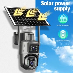 5G 8MP Wireless Solar Powered Camera Outdoor WiFi 4K PTZ Home Security Camera