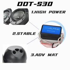 Pair Alpine DDT-S30 360W 2.5CM 1″ Soft Dome Balanced Car Audio Speakers Tweeters