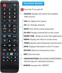 Generic BN59-01199F For Samsung TV Remote Control UN60JU6400 BN5901199F with🔋🔋