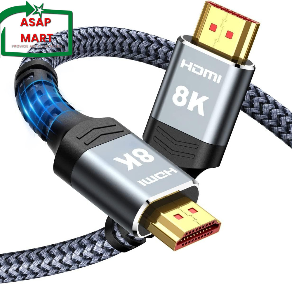Highwings Short 8K HDMI Cable 1FT/0.3M 48Gbps, Ultra High Speed HDMI Braided Cor